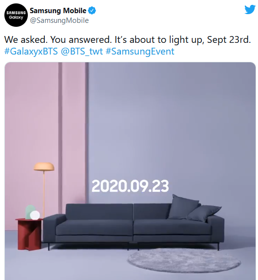 Samsung Tweet